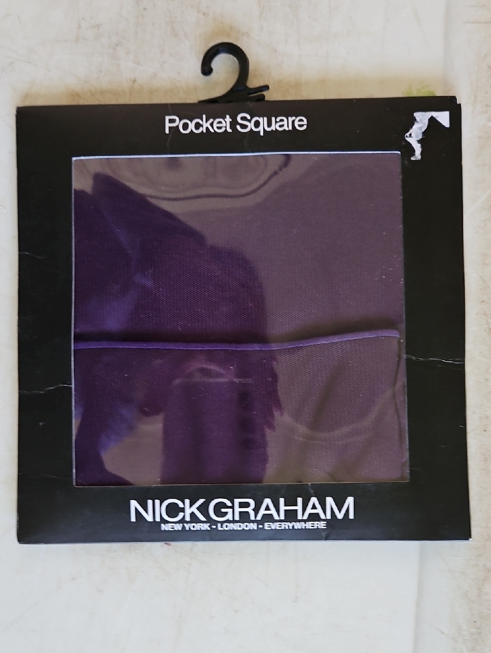 nwt Nick Graham Purple Pocket Square